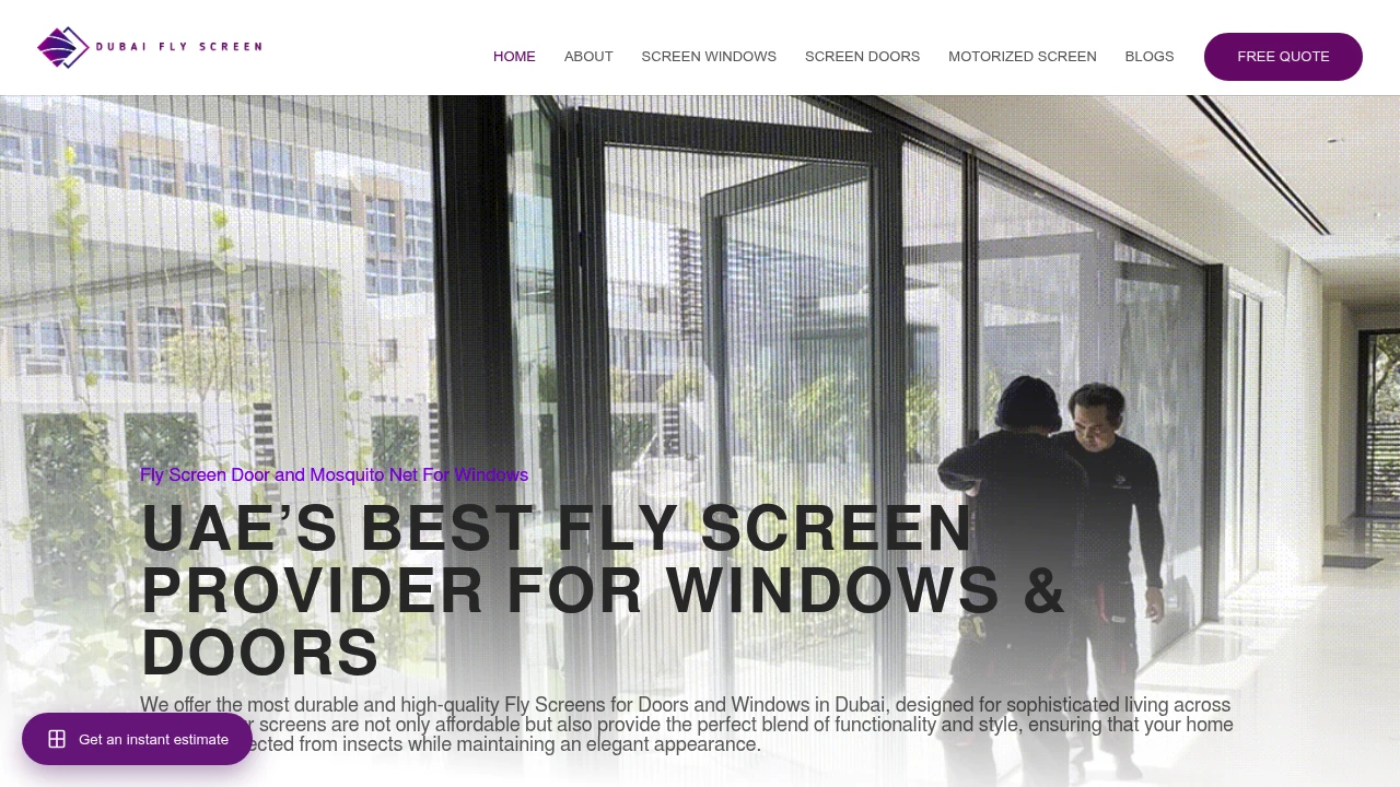 Screenshot of Dubai Fly Screen website
